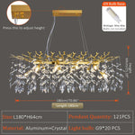Crystal Suspension Pendant Light: Elegant Chandelier for Dining Room, Living Room, Kitchen