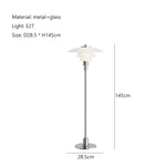 Glass Shade LED Floor Lamp for Living Room, Bedroom - Nordic Minimalist Retro Style