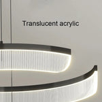 Modern Acrylic LED Semicircle Pendant Light Chandelier for Living Room and Bedroom