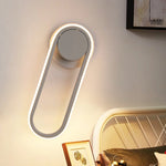 Modern White LED Wall Sconce Rotational Light Fixture for Bedroom Living Room