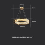 Elegant Crystal LED Dimmable Ceiling Lamp Glass Luminarias Lighting