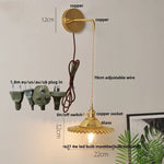 White Glass LED Wall Lamp with Pull Chain Switch - Modern Nordic Design