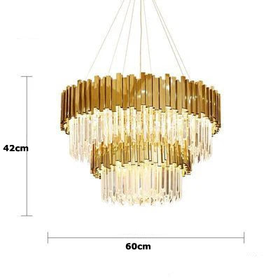 Crystal Oval LED Chandelier Lighting for Dinning Room