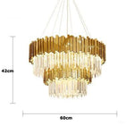 Crystal Oval LED Chandelier Lighting for Dinning Room