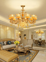 Luxury Jade Crystal Chandelier for Elegant Living Spaces