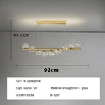 Nordic Gold Glass Ball Chandelier for Dining Room Kitchen Island