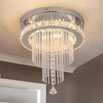 Crystal Raindrop Chandelier LED Ceiling Light for Dining Living Bedroom
