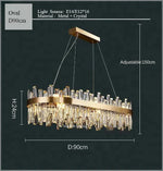 Crystal LED Chandelier for Luxurious Living & Dining Spaces