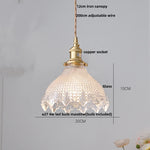 Yellow Glass LED Pendant Lights with Adjustable Hanging Lamp
