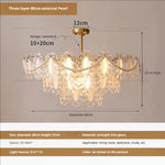 Cream Wind Crystal Chandelier - Elegant French Design for Luxury Living Spaces