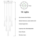 LED Crystal Chandelier for Home Decor & Lighting - Modern & Elegant Ceiling Light
