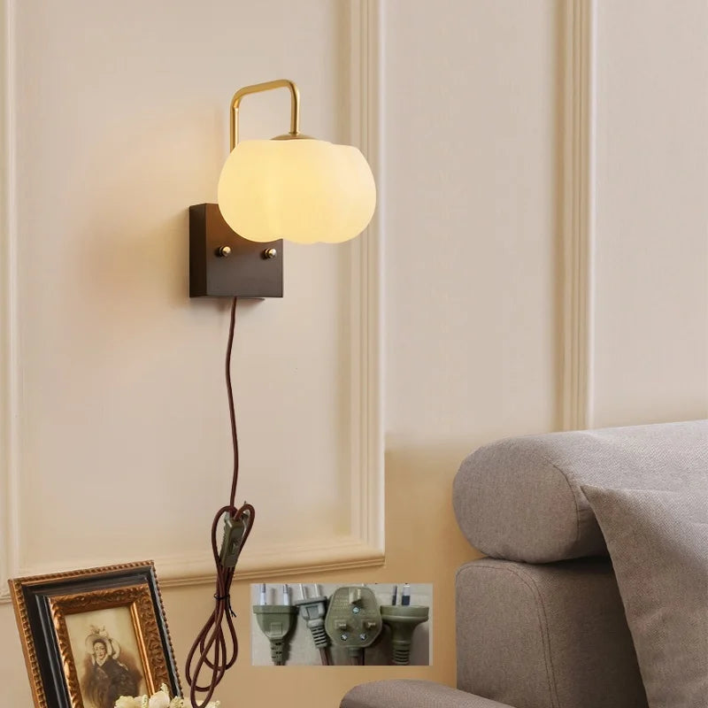 Walnut Wood LED Wall Lamp Home Decor Nordic Vanity Light Fixture