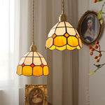 Afralia™ Glass LED Pendant Lamp Tiffany Style Hand Stitch Dining Room Light