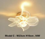 Gold Acrylic LED Ceiling Light - Modern Nordic Style Lighting for Home Decor