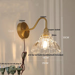 Vintage Loft LED Wall Sconce, Pink Glass Copper Stair Light Fixtures
