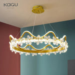 Crystal Flower Ring Chandelier for Modern Living and Bedroom