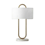 Modern Gold LED Table Lamp with White Lampshade for Luxe Home Decor