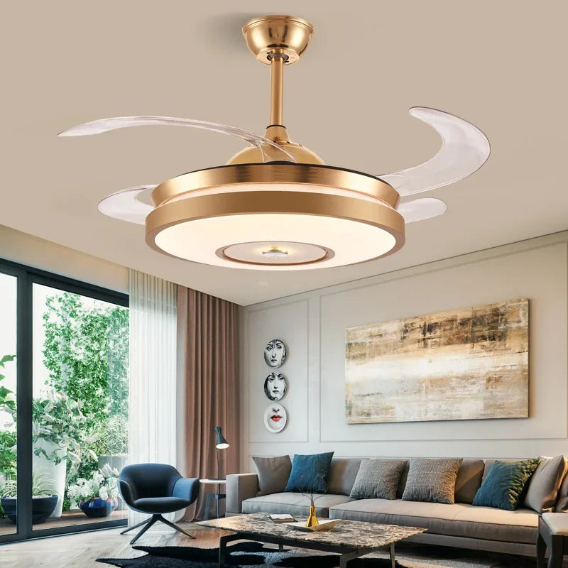 42" LED Ceiling Fan with Remote, 6 Speeds & Reversible Light