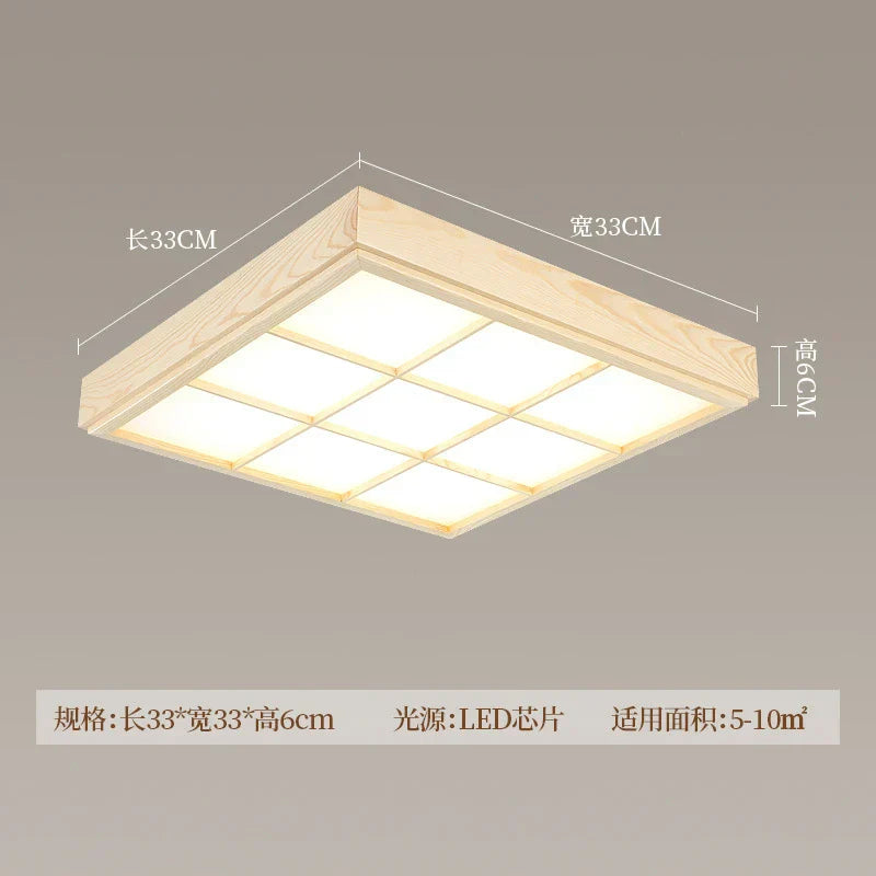 Modern Wood Ceiling Chandelier LED Lights for Living Room and Kitchen