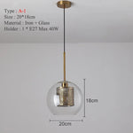 Nordic Glass Pendant Light for Kitchen Coffee Bar Dining