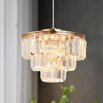 Crystal LED Pendant Light for Kitchen Island Living Dining Room Chandelier