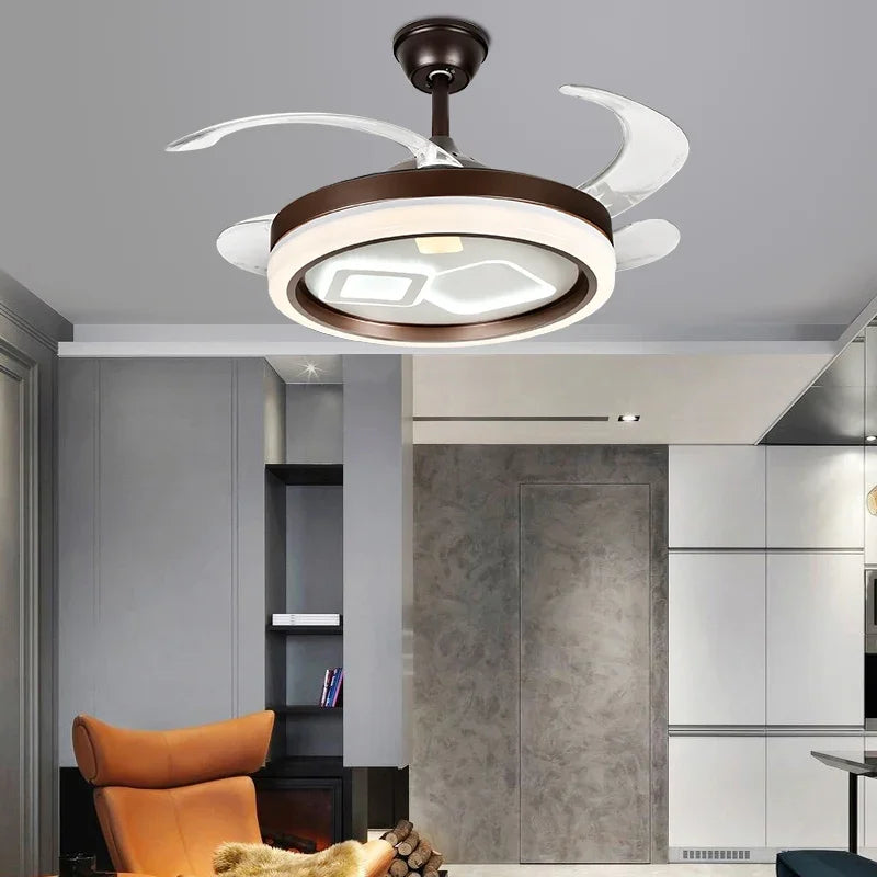 Smart Ceiling Fan Light with Remote Control | Slient Design & LED | Dining Room Ready