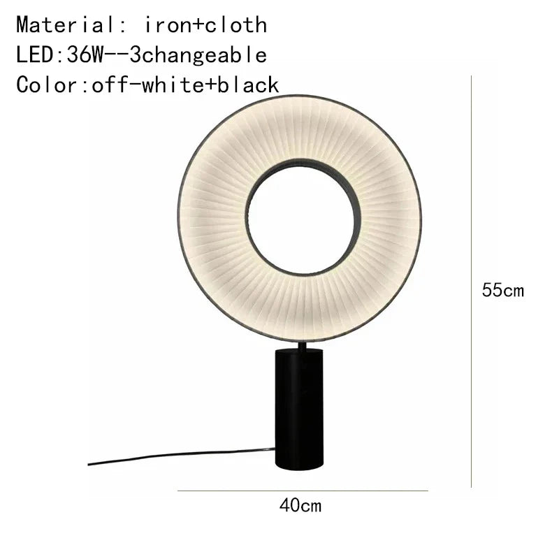 Dix Iris Pendant Light Fabric Round Ring Aesthetics Art Decor Light