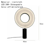 Dix Iris Pendant Light Fabric Round Ring Aesthetics Art Decor Light
