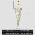 Crystal Chandelier: Elegant Villa Living Room Lighting