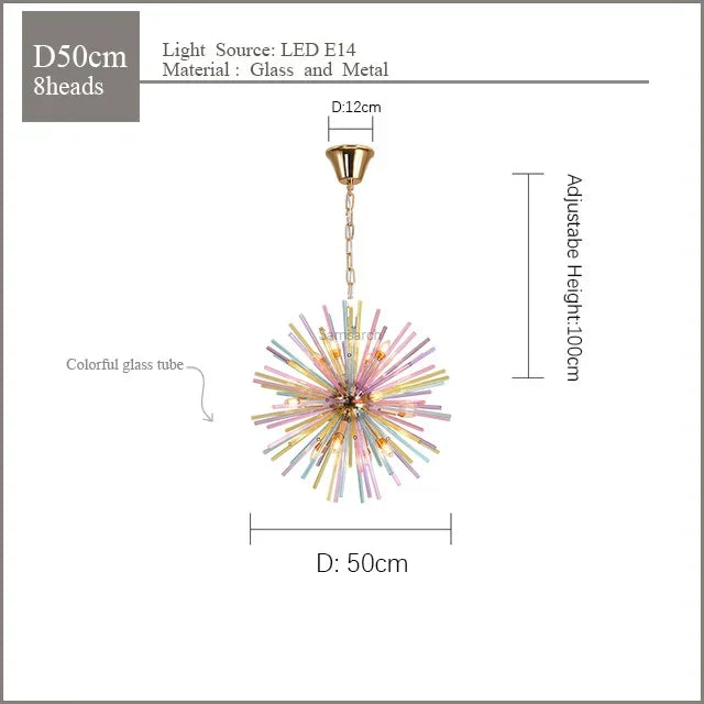 Dandelion Pendant Lamp: Vibrant Kids' Chandelier Lighting for Modern, Colorful Rooms