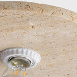 Natural Yellow Travertine Ceiling Lights with LED Edison Bulb