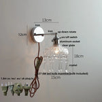 Afralia™ Ceramic LED Wall Light Sconce, Pull Chain Switch, Modern Style
