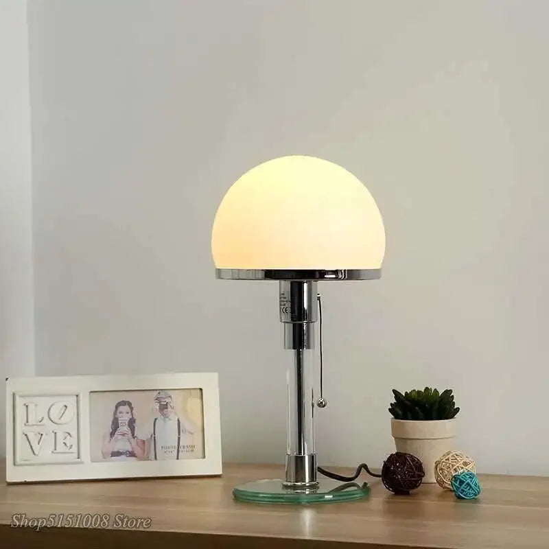 Nordic Glass Lampshade Desk Lamp for Bedroom Living Room Decor