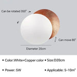 Rotatable Solar Eclipse LED Wall Lights in Black Gold Texture