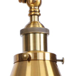 Vintage Iron Gold LED Wall Lamp with Long Arm and Pull Chain Switch