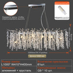 Grape Crystal Chandelier Silver Gold LED Tree Branch Luxury Lighting