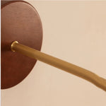 Adjustable LED Wall Light Fixture with Ceramic Wood Base for Home Decor