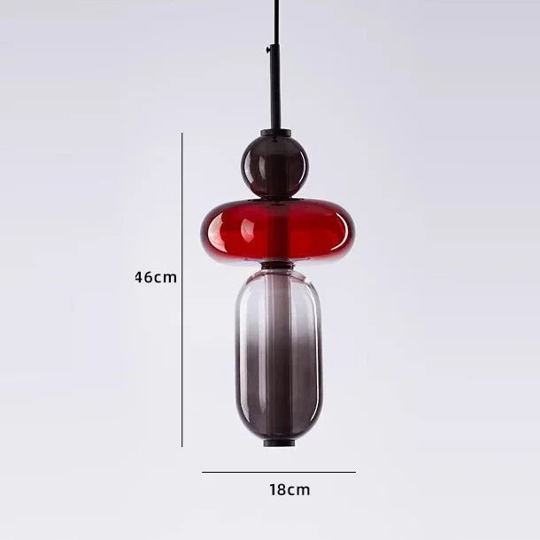 Candy Glass Ceiling Hanging Chandelier for Loft Living Room