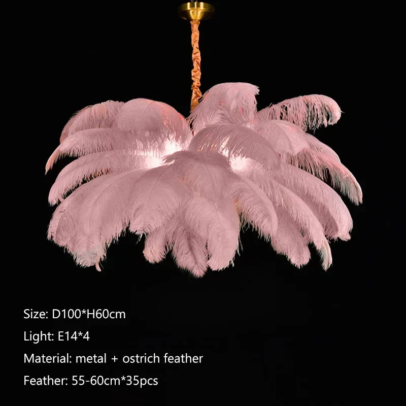 Nordic Feather LED Pendant Lamp - Luxe Home Decor & Indoor Lighting