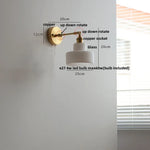 Clear Glass LED Wall Lights with Pull Chain Switch.