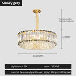 Crystal Chandelier: Elegant Modern Lighting for Living Room, Bedroom, and Restaurant.
