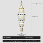 Crystal Chandelier: Duplex Building Spiral Staircase Contemporary Light Luxury Fixture