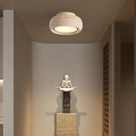 LED Yellow Travertine Flush Mount Ceiling Light Fixtures