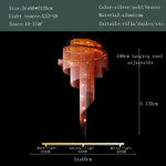 Gold Tassel LED Chandelier for High Ceilings - Elegant Home Decor Lighting