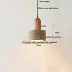Yellow Travertine Stone LED Pendant Lamp for Kitchen, Living Room, Bedroom