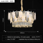 Retro Leaf Crystal Chandelier: Luxury Postmodern Living Room Lighting