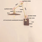 Rotatable Wood Ceramic LED Wall Sconce for Bedroom Study and Bar