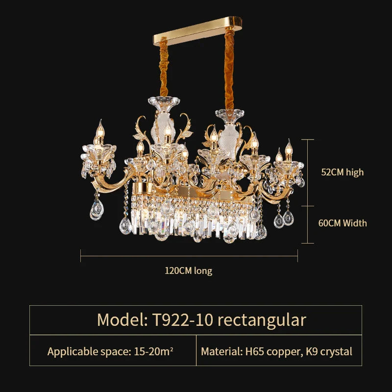 Elegant Crystal Chandelier for Living Room, Dining Room, and Bedroom