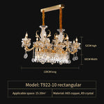 Elegant Crystal Chandelier for Living Room, Dining Room, and Bedroom