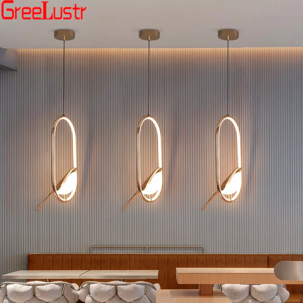Modern Art Bird LED Pendant Lamp for Entryway Bedroom